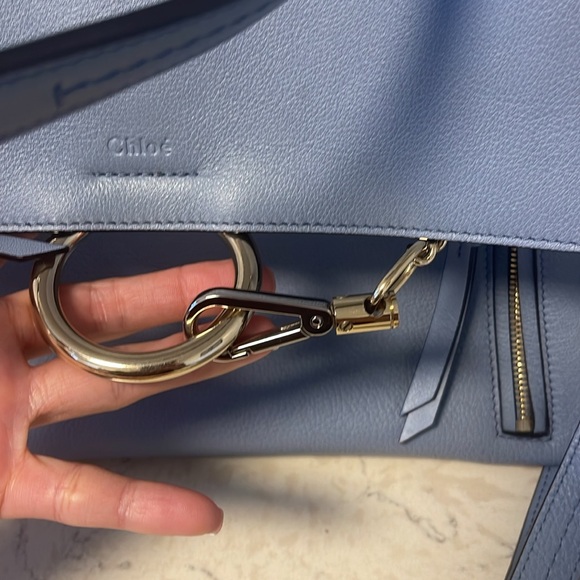 CHLOE Calfskin Medium Faye Day Shoulder Bag 🩵 - Picture 3 of 12